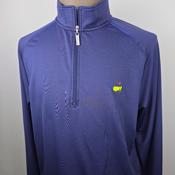 Authentic Masters Tech Navy Blue Quarter-Zip Pullover - Size Large